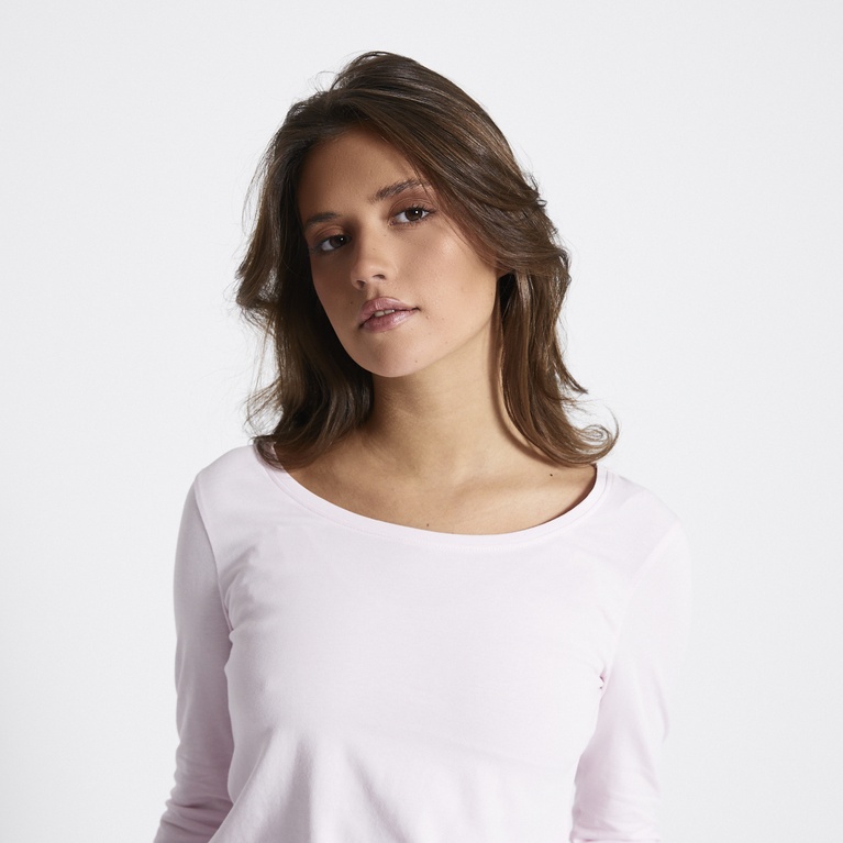 Basic long sleeve top "Fredrika" Soft Pink